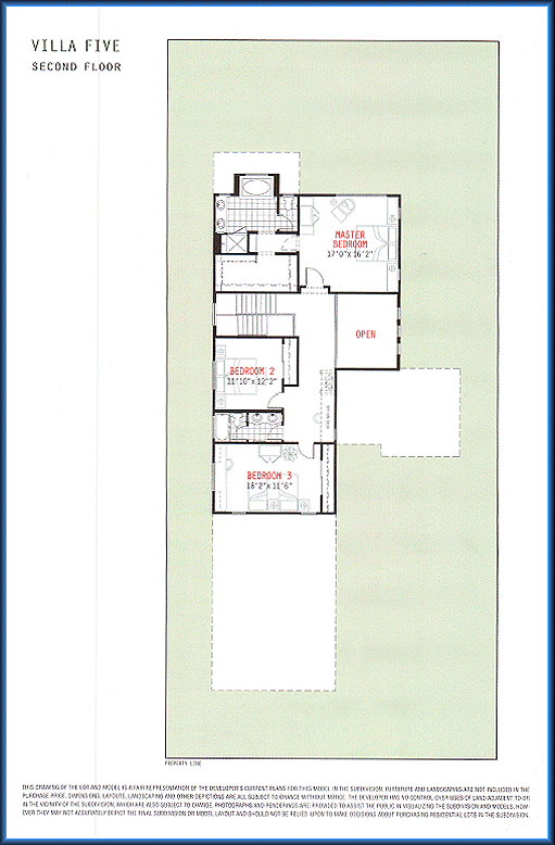 Koko Villas- floor plan for Villa Five-second floor