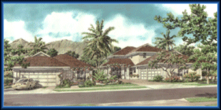 Koko Villas-rendering of single and two story homes