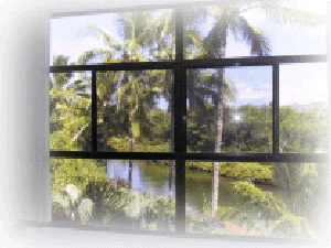 Living room view of the canal